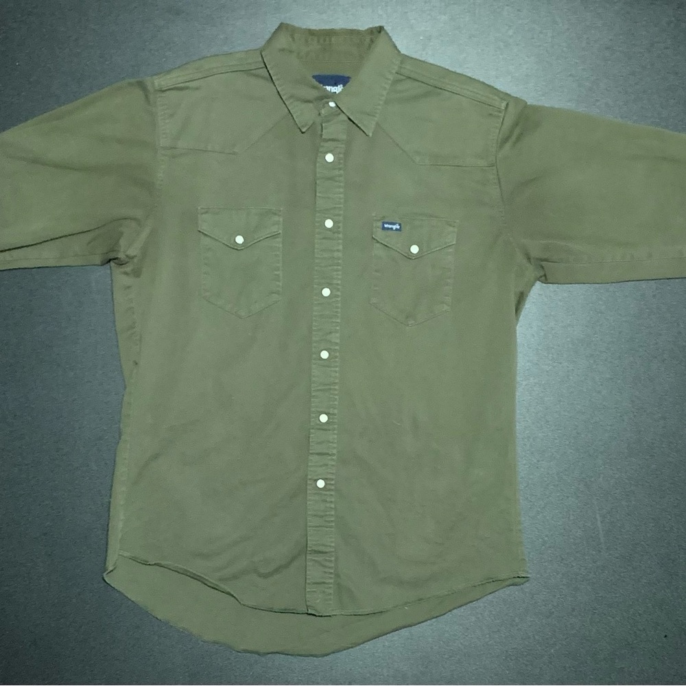 Wrangler COWBOY CUT® FIRM FINISH TWILL WESTERN SNAP WORK SHIRT